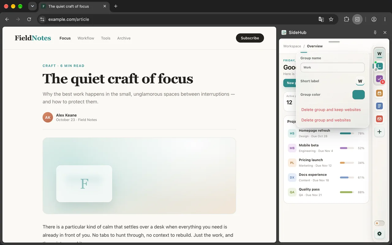Organize apps into groups